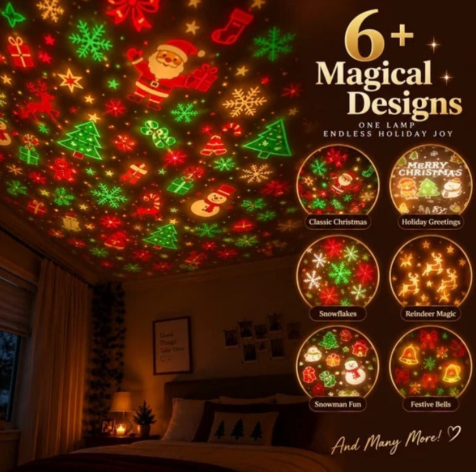 Arbolito Mágico Proyector USB de Navidad – Luces y Escenas Festivas en tus Paredes